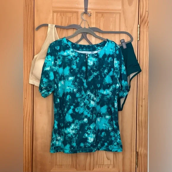 Kim Gravel x Swimsuits for All Zip Front Swim Tee and Brief - Picture 2 of 15